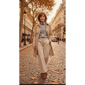 Gloria Vanderbilt Mid-Rise Beige Trousers size 16 NWT